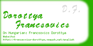 dorottya francsovics business card